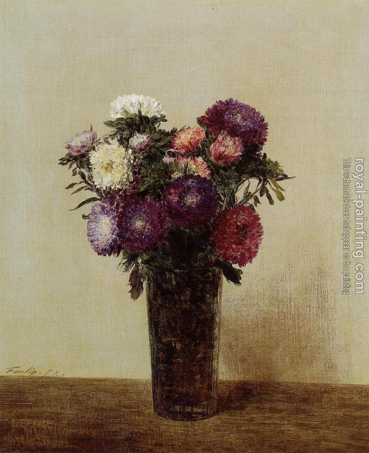 Henri Fantin-Latour : Vase of Flowers Queens Daisies